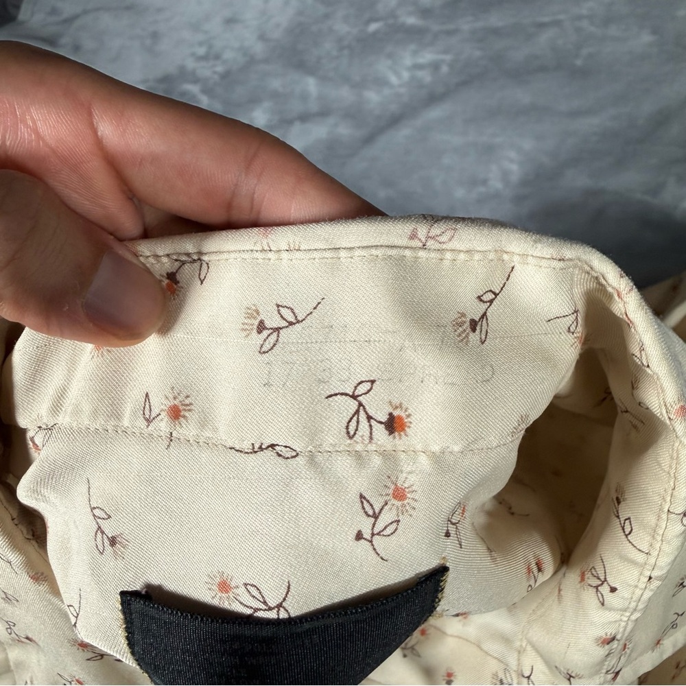 Vintage Sears Floral Button Shirt Mens L (Estimated) Loose Fit Disco 70s - Picture 7 of 13